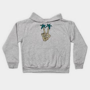 Peace Skeleton Hand Sign Kids Hoodie